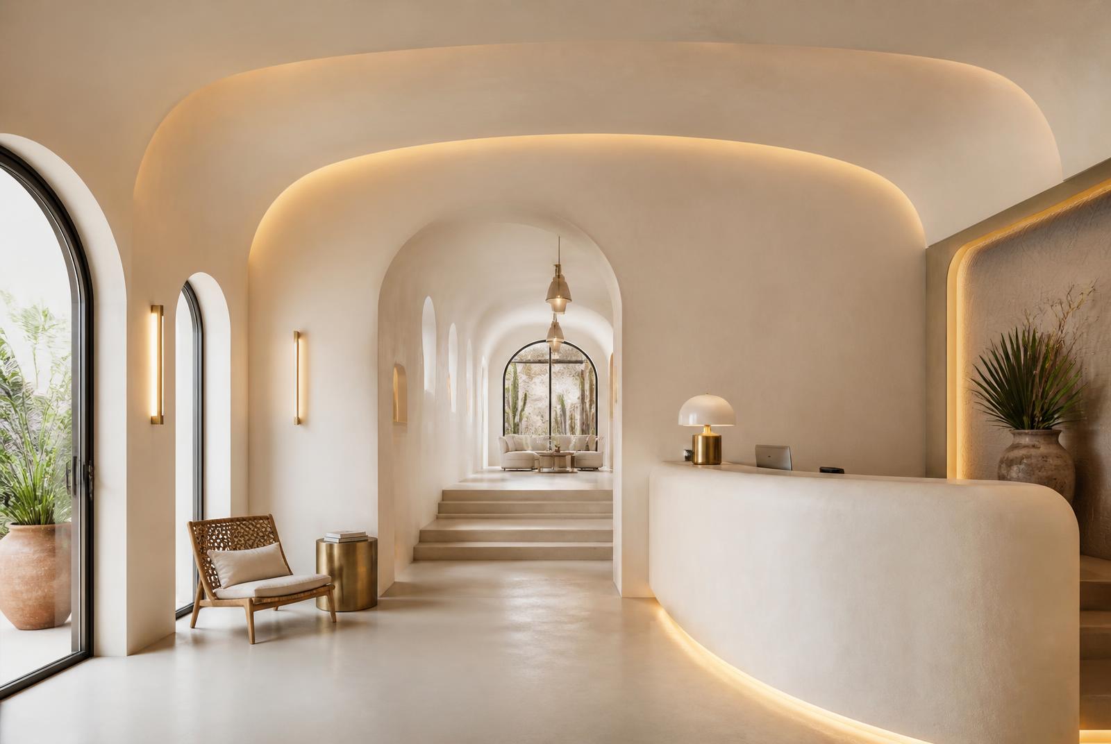 The Front Desk at The Selah — Check in any time, day or night. A calm arrival with a drink in hand and someone ready to show you through.